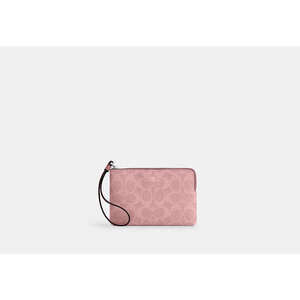 Corner Zip Wristlet In Signature Canvas